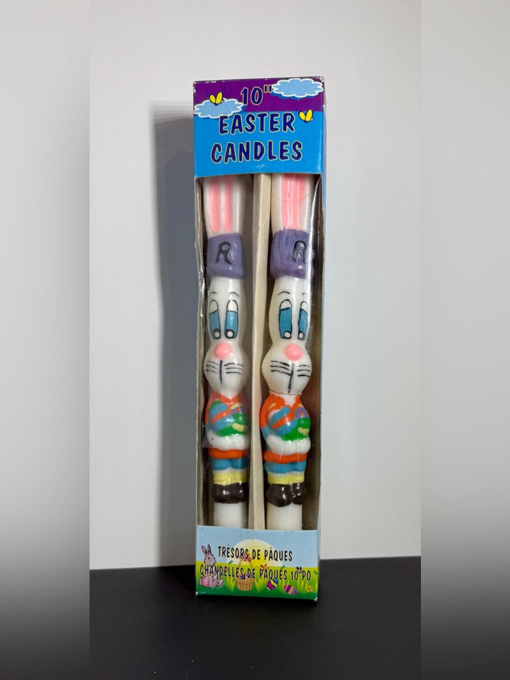 Vintage 10” Easter Bunny Candles Encore Sales Canada Retro NIB